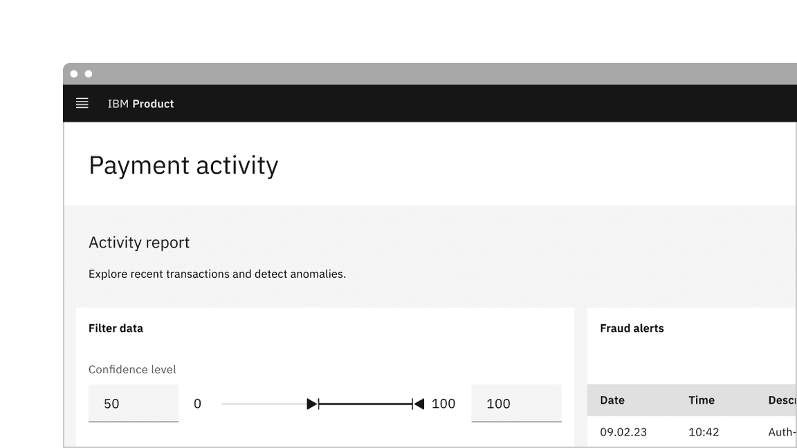 Example of a range slider in context